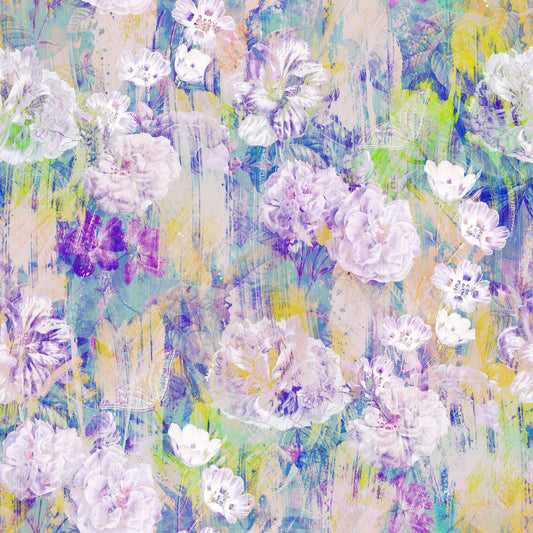 Abstract Painted Peony Bloom Wallpaper⁠