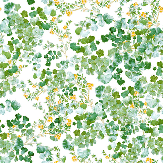 Verdant Woodland Foliage and Berries Wallpaper⁠