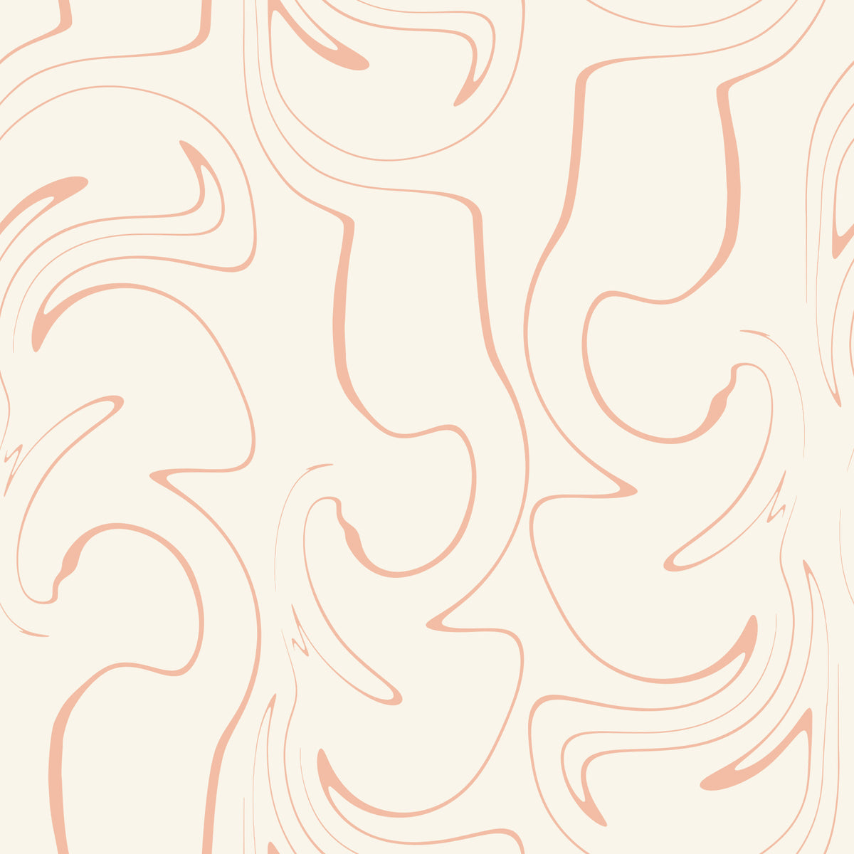 Soft Blush Swirls Wallpaper⁠ in your room — zoomed