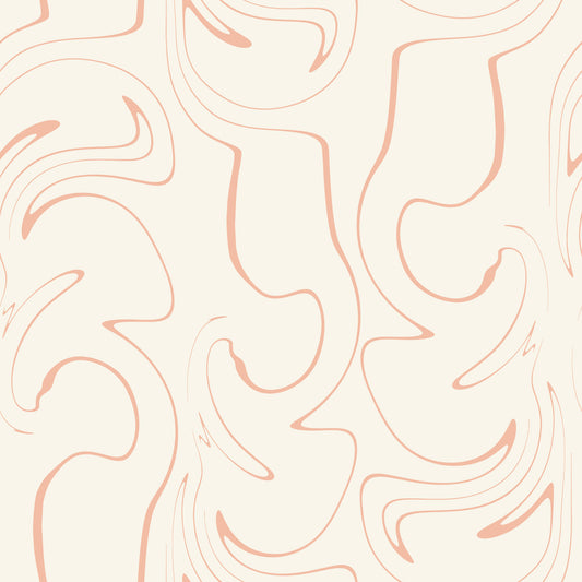 Soft Blush Swirls Wallpaper⁠