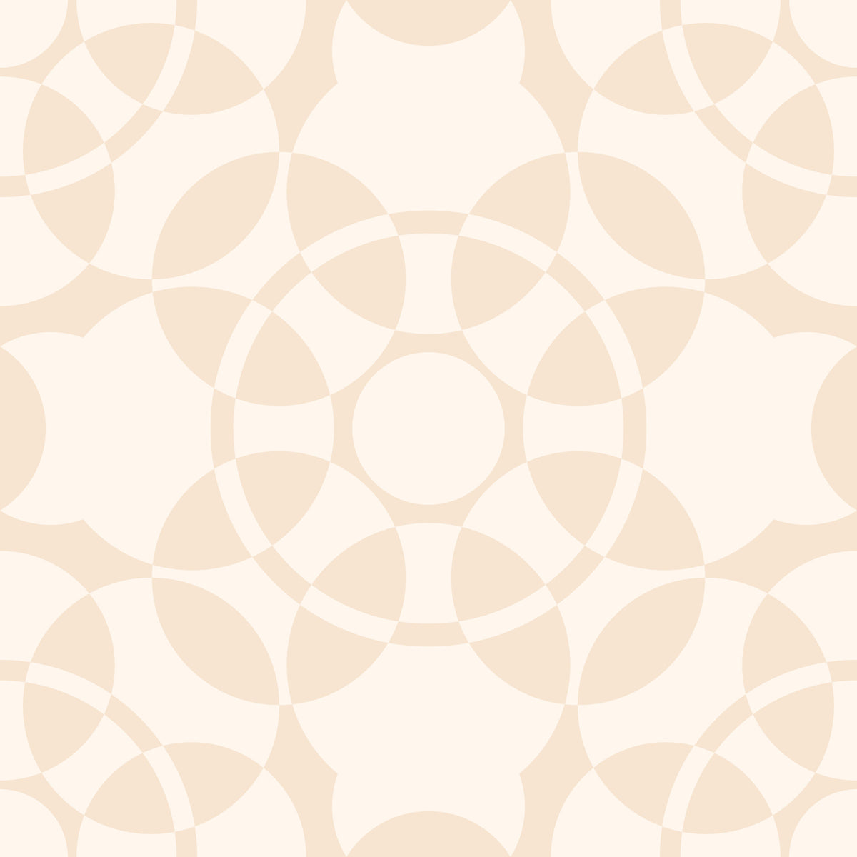 Cream Geometric Arcs Wallpaper⁠ in your room — zoomed
