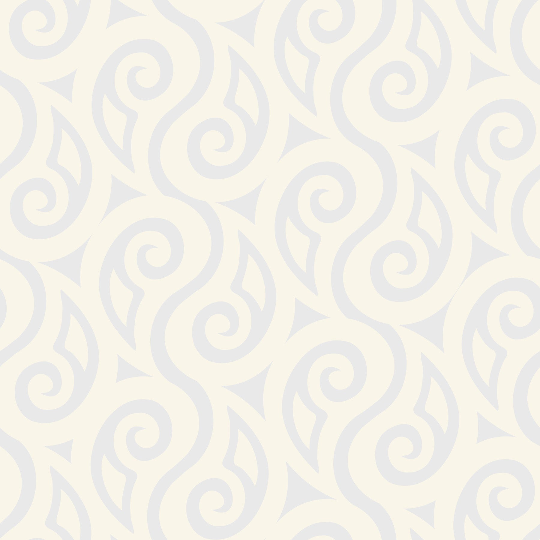 Cream and Grey Swirl Pattern Wallpaper⁠
