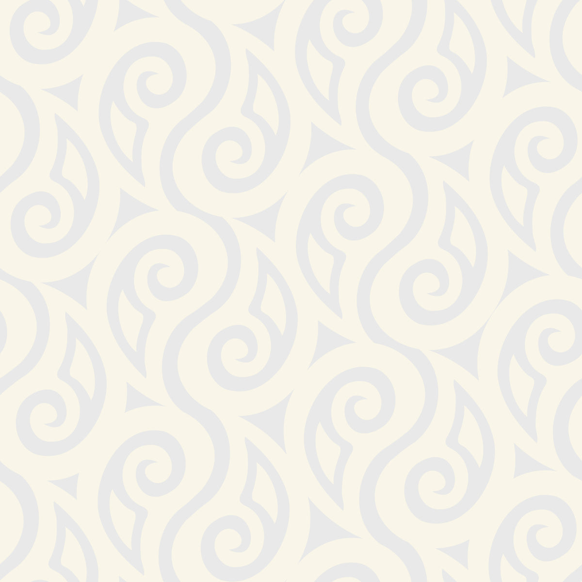 Cream and Grey Swirl Pattern Wallpaper⁠ in your room
