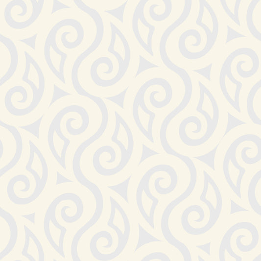 Cream and Grey Swirl Pattern Wallpaper⁠