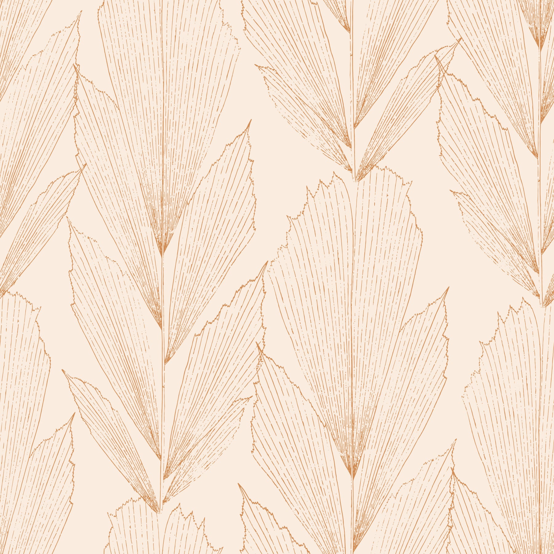 Earthy Botanical Line Art Wallpaper⁠