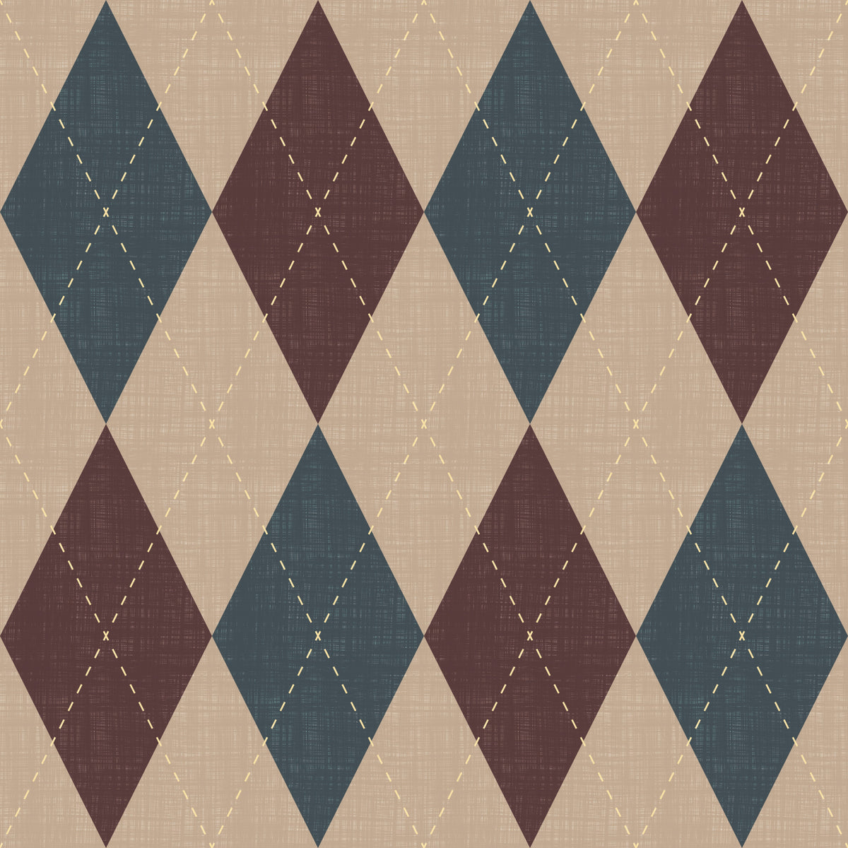 Winter Heritage - Argyle Harlequin Geometric Timeless - Crisp Cool Tone Wallpaper⁠ in your room