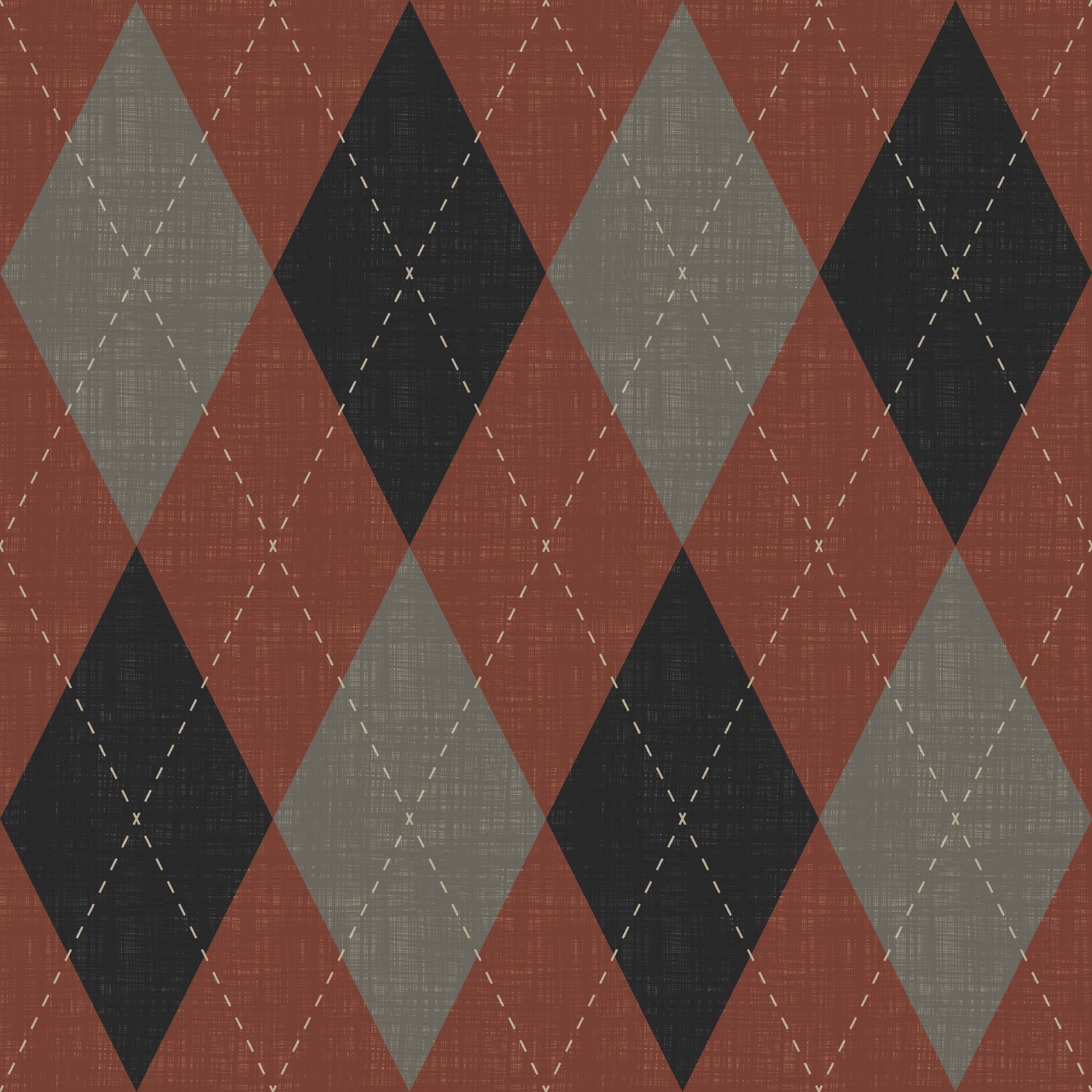 Winter Heritage - Argyle Harlequin Classic Diamond - Deep Bold Shade Wallpaper⁠