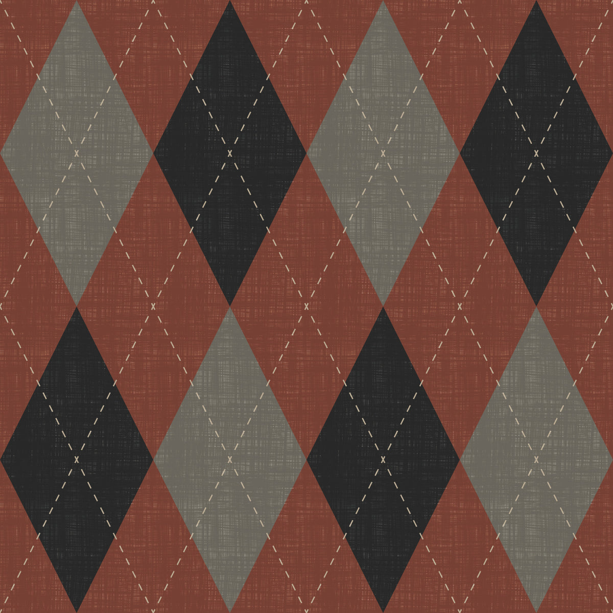 Winter Heritage - Argyle Harlequin Classic Diamond - Deep Bold Shade Wallpaper⁠ in your room — zoomed