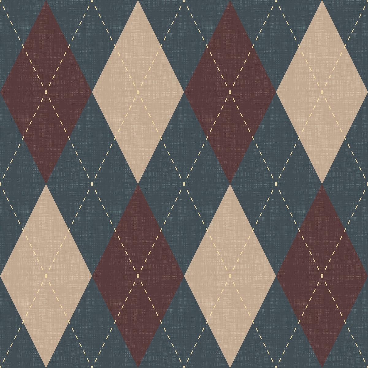 Winter Heritage - Argyle Harlequin Classic Diamond - Crisp Cool Tone Wallpaper⁠ in your room