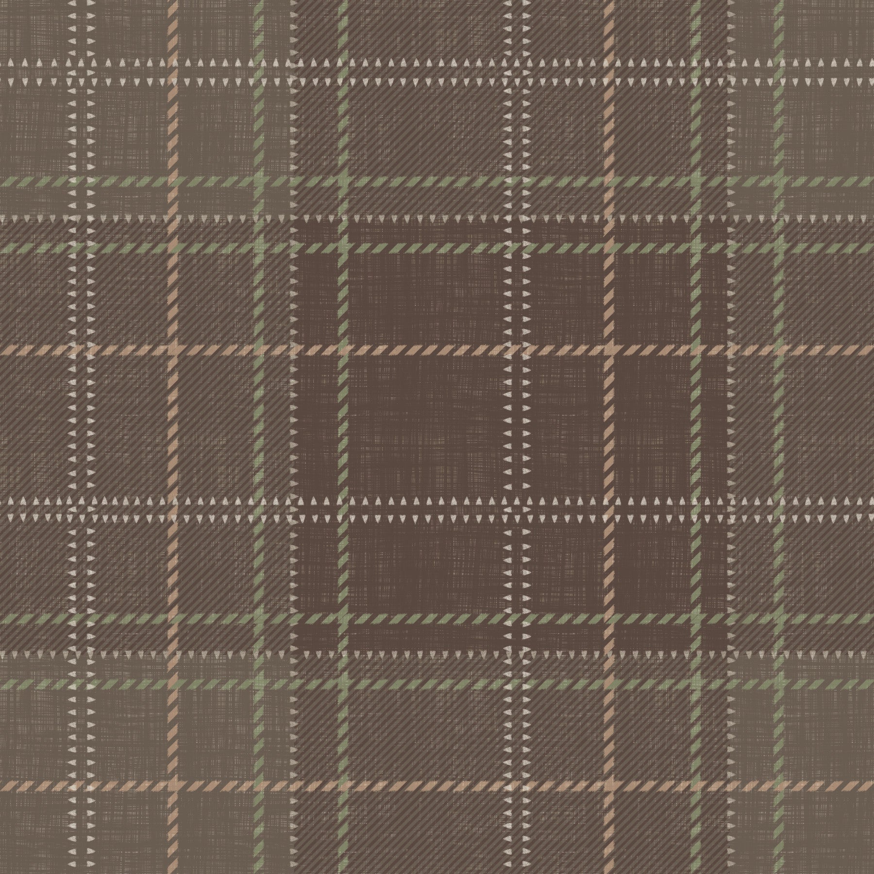 Winter Heritage - Tartan Checkerboard Plaid Block - Soft Taupe Blend Wallpaper⁠