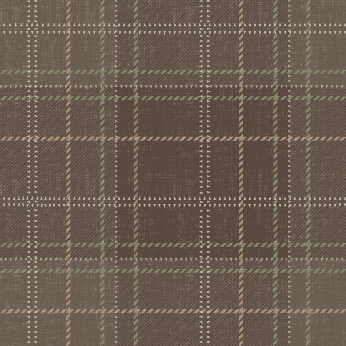 Winter Heritage - Tartan Checkerboard Plaid Block - Soft Taupe Blend Wallpaper⁠ in your room — zoomed