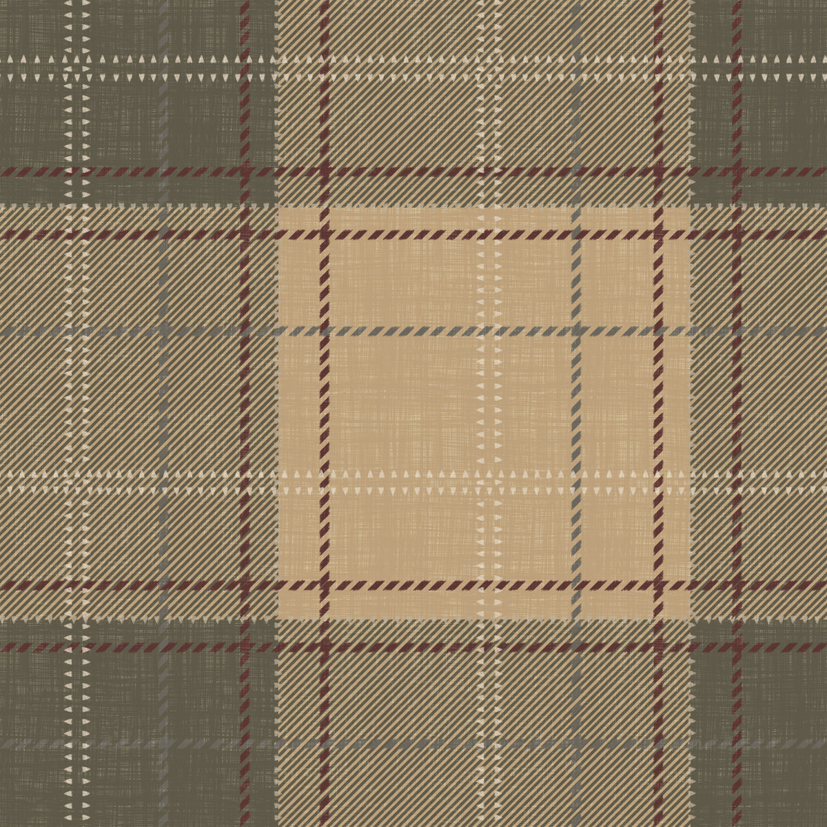 Winter Heritage - Tartan Checkerboard Plaid Block - Warm Earth Shade Wallpaper⁠ in your room