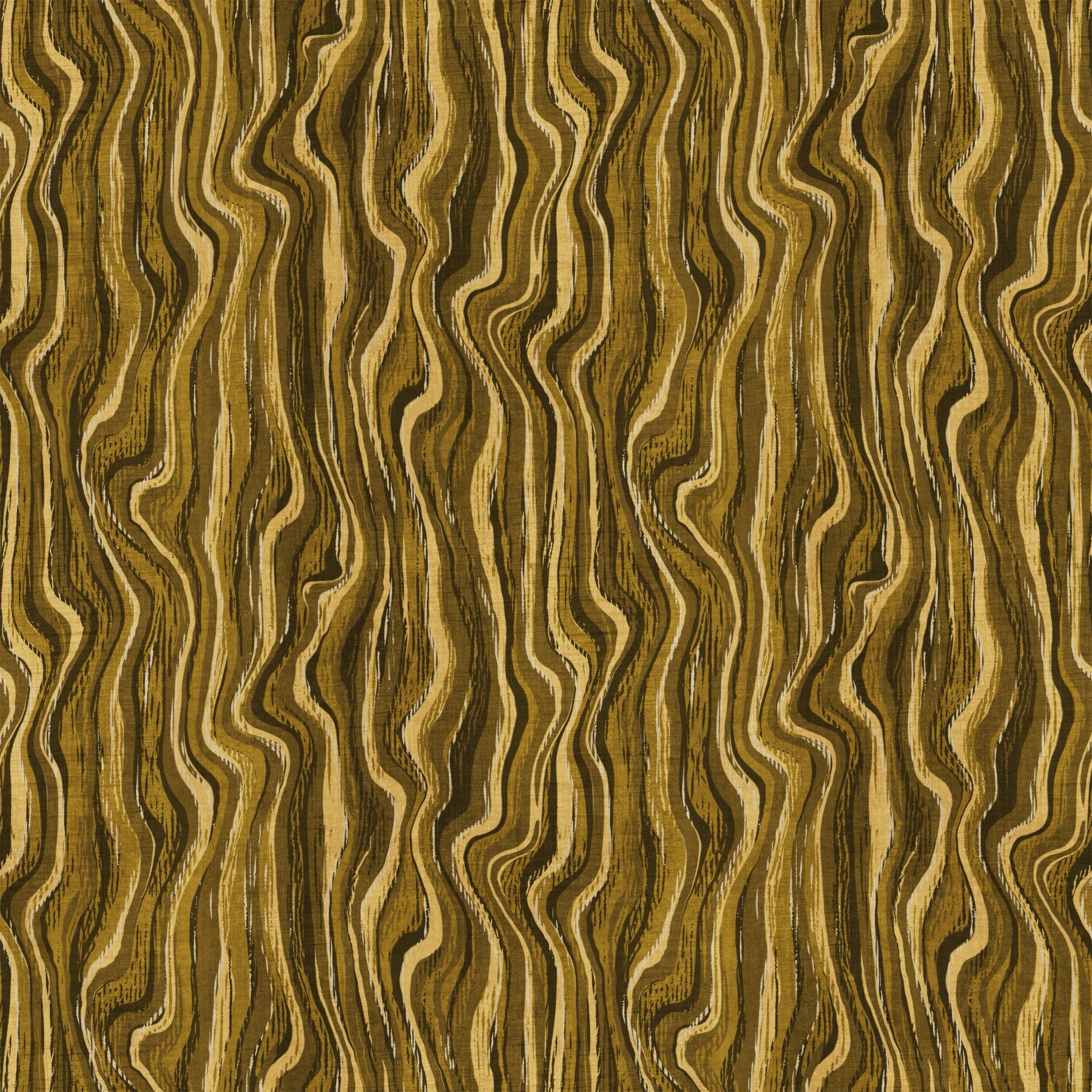 Ochre Abstract Wood Grain Waves Wallpaper⁠
