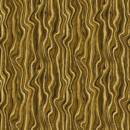 Ochre Abstract Wood Grain Waves Wallpaper⁠