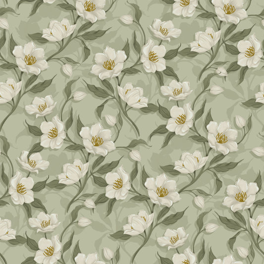 Cottage Chique - sage Wallpaper⁠