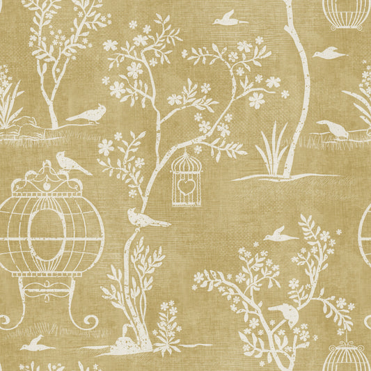 Chinoiserie Garden Birdcage  Wallpaper⁠