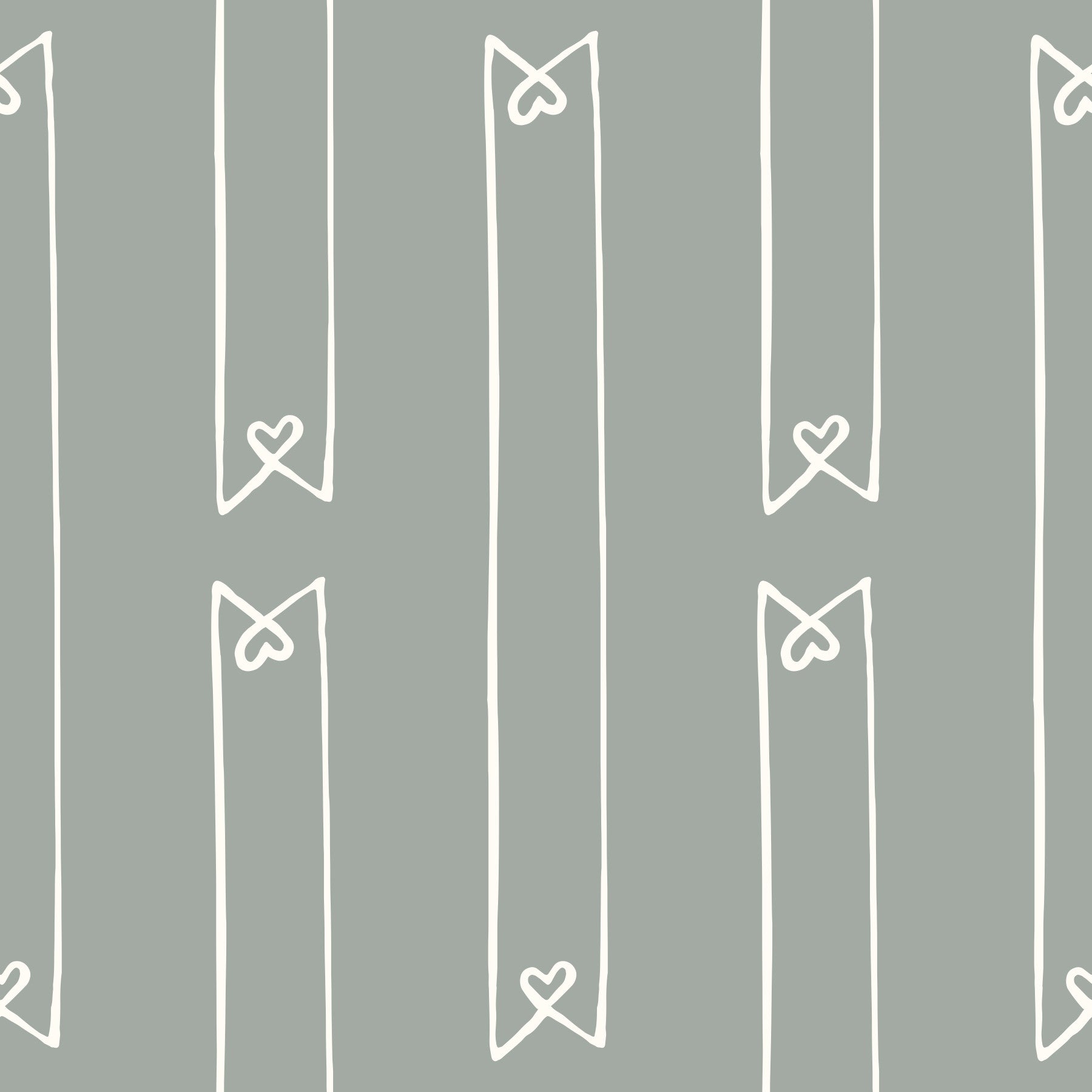 Minimalist Heart Ribbon Stripe Wallpaper⁠