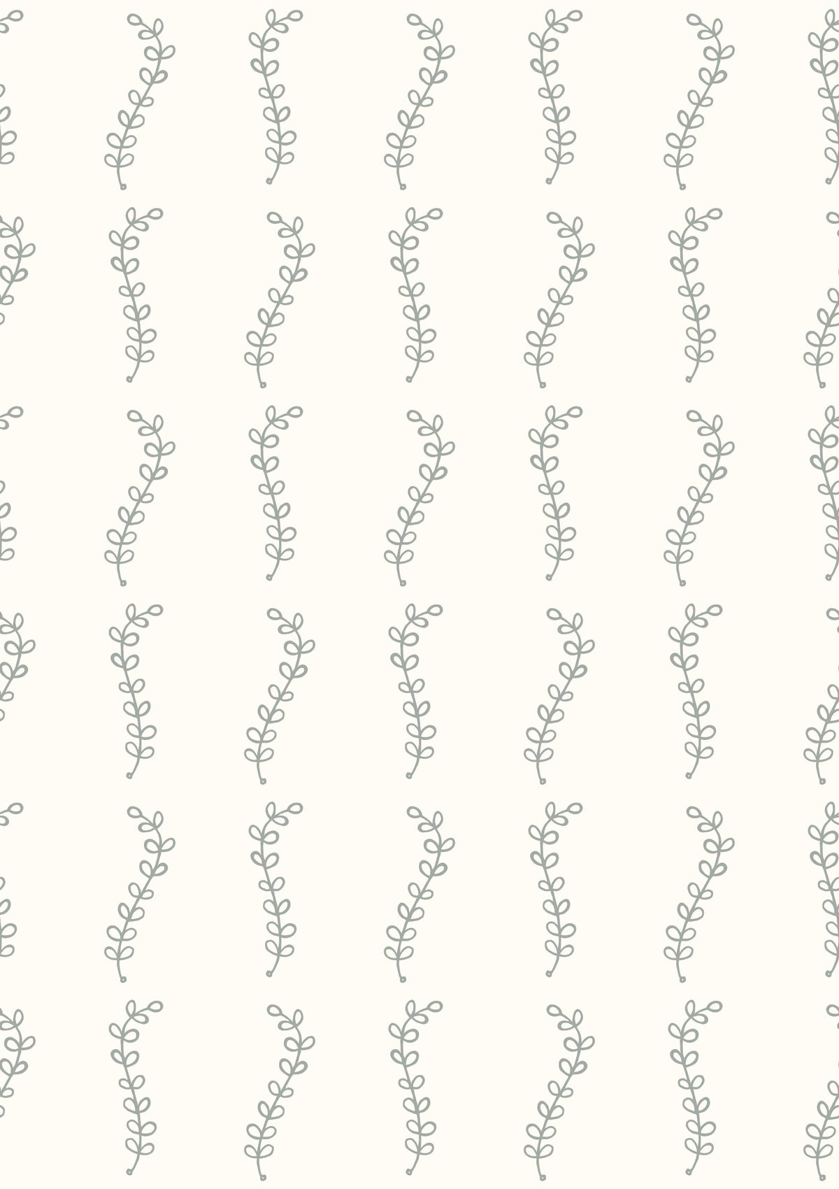 Minimalist Sage Leaf Sprigs Wallpaper⁠