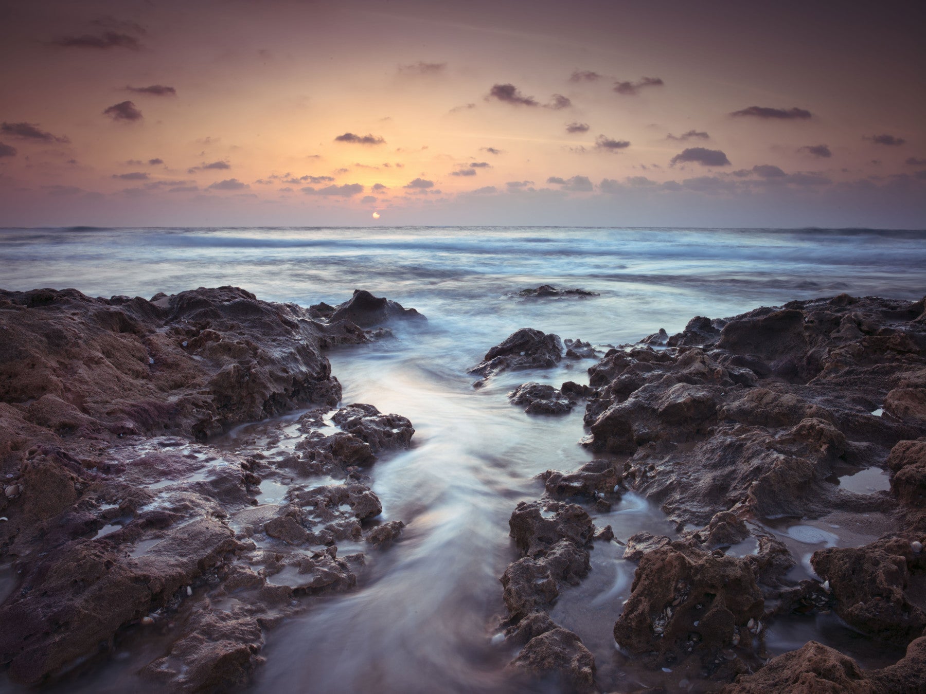 Rugged Shoreline at Dusk Wall Mural