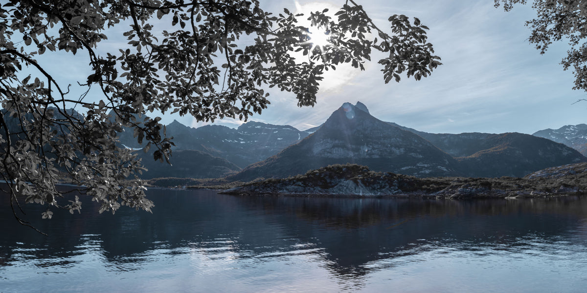 Arctic Sunlit Alpine Reflection Wall Mural in your room — zoomed
