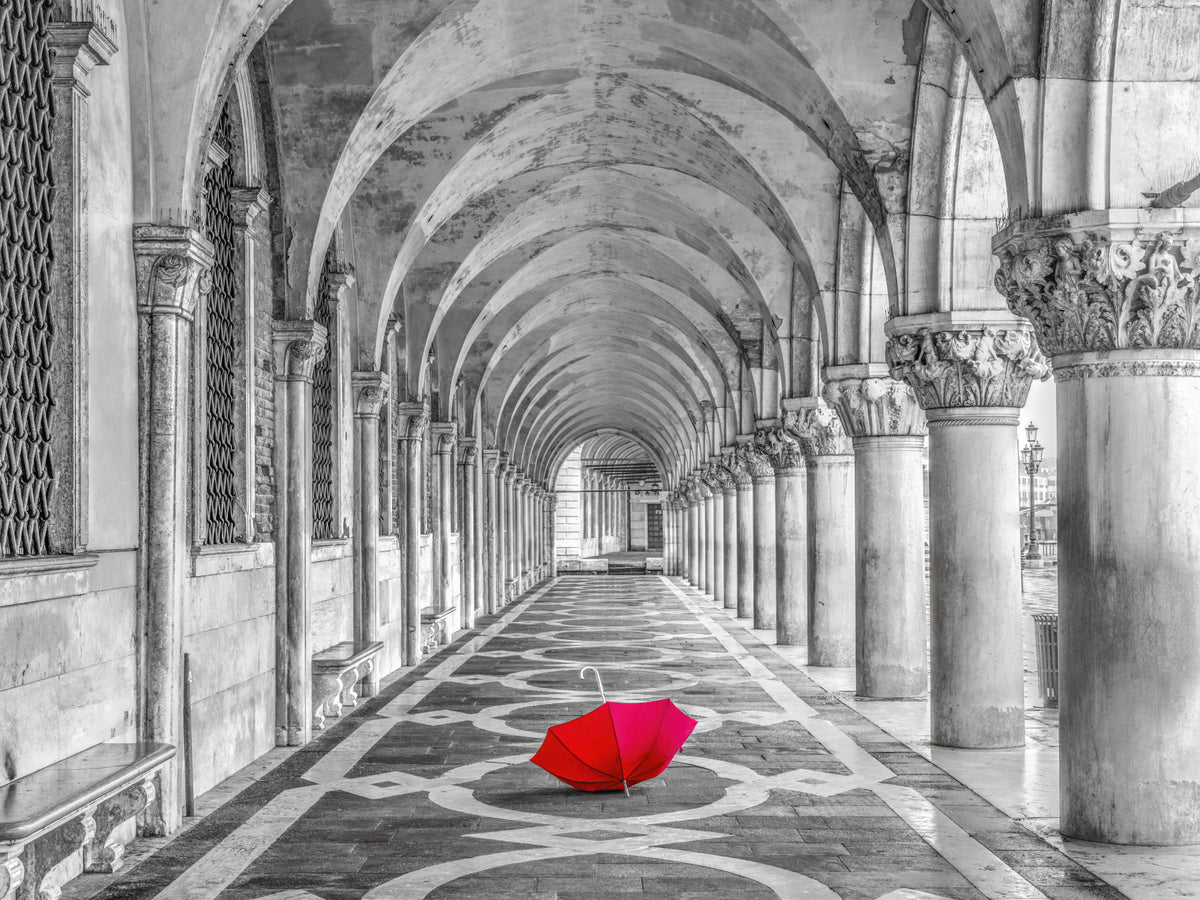 Italian Stone Corridor Perspective Wall Mural