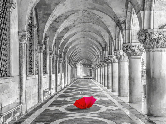 Italian Stone Corridor Perspective Wall Mural