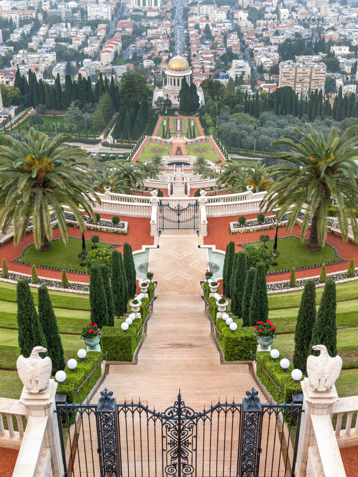 Symmetrical Mediterranean Terrace Wall Mural in your room