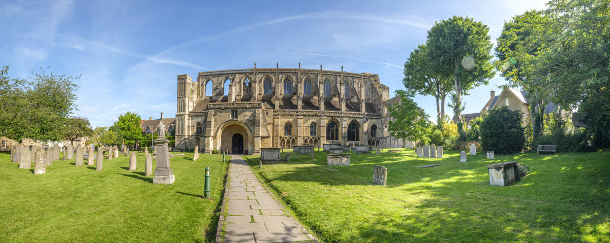 Stone Abbey Garden Vista Wall Mural in your room