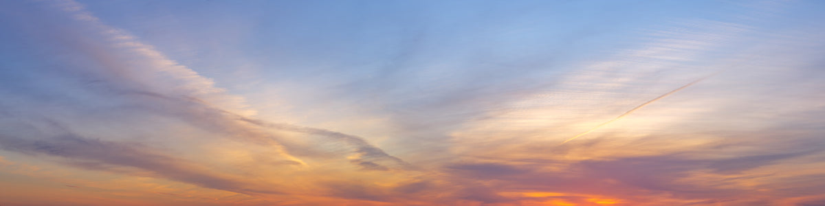 Amber Dusk Atmospheric Sky Wall Mural in your room — zoomed