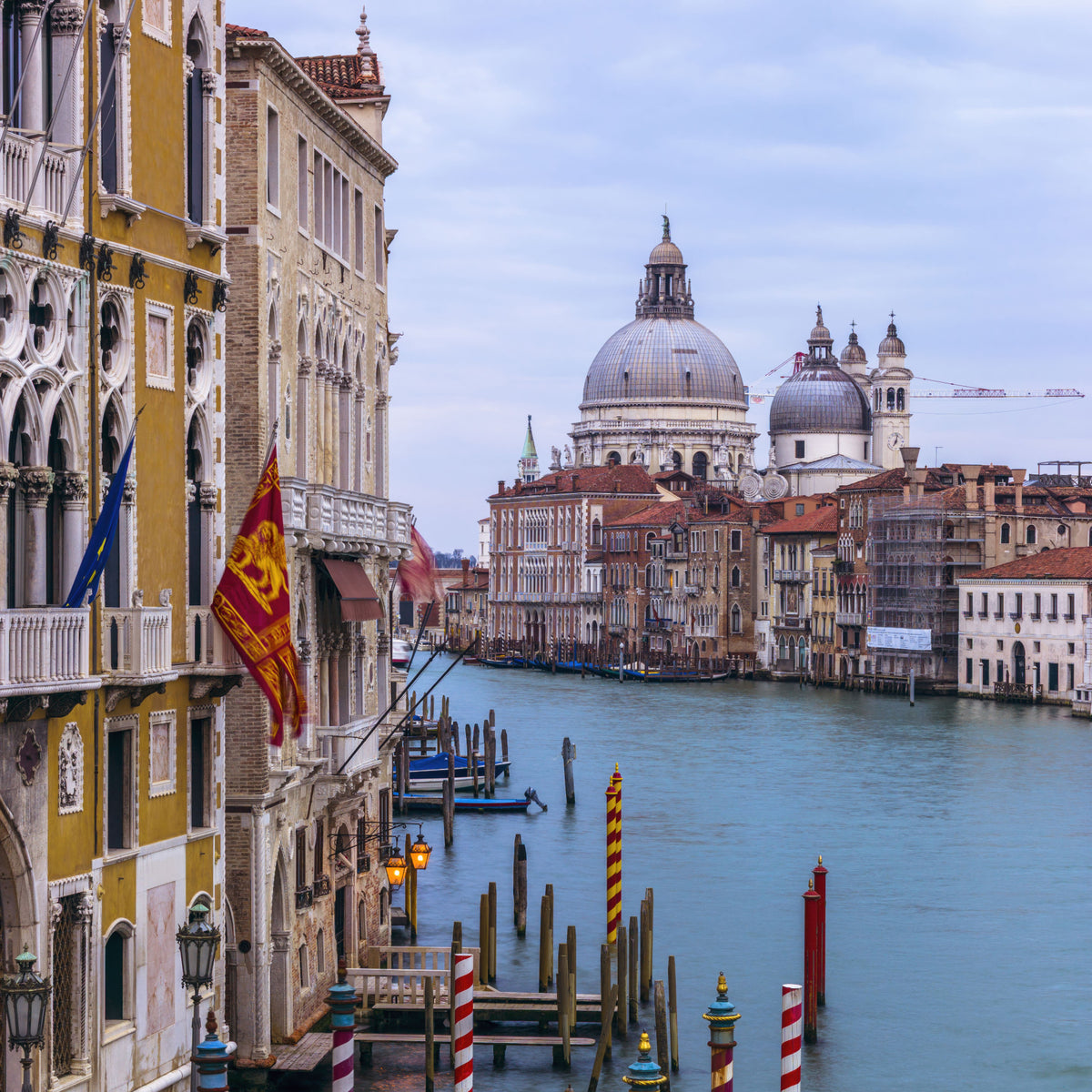 Historic Italian Waterway Scene Wall Mural in your room