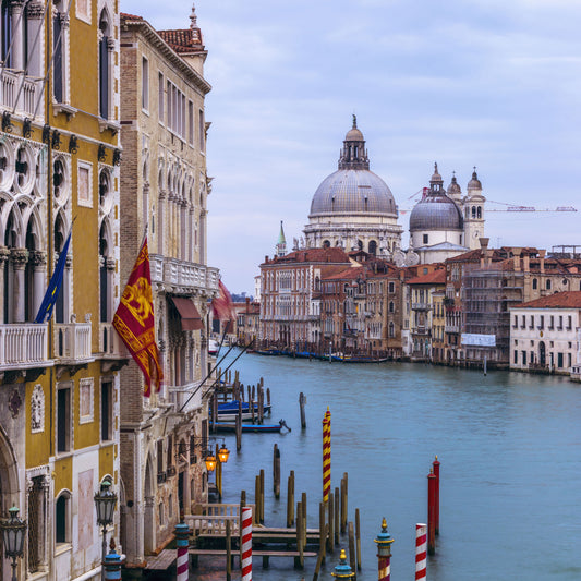 Historic Italian Waterway Scene Wall Mural
