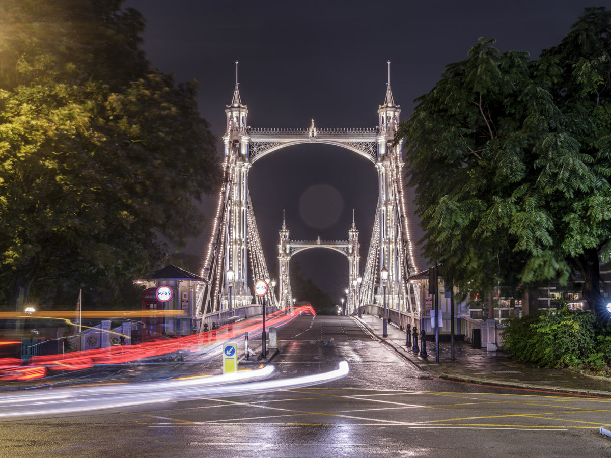 Metropolitan Bridge Light Trails Wall Mural in your room — zoomed