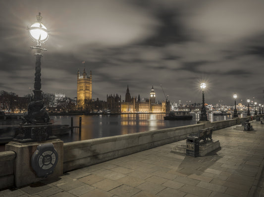 Westminster Evening Riverside Vista Wall Mural