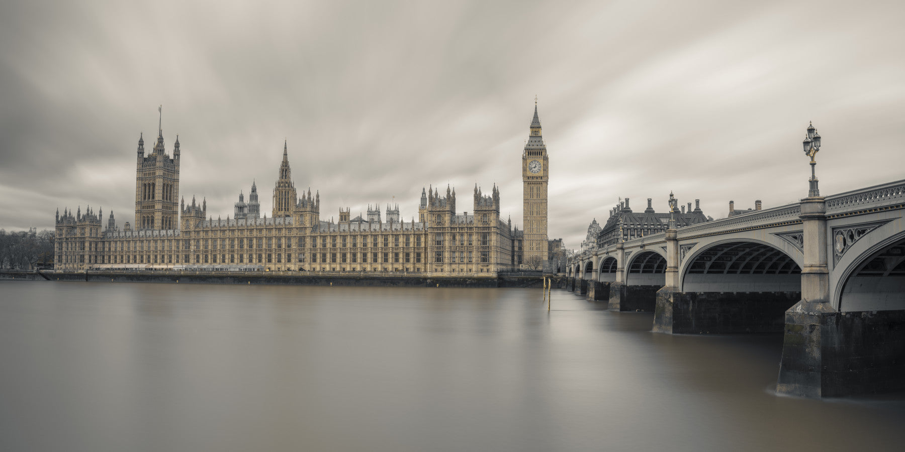Westminster Big Ben Atmospheric View Wall Mural