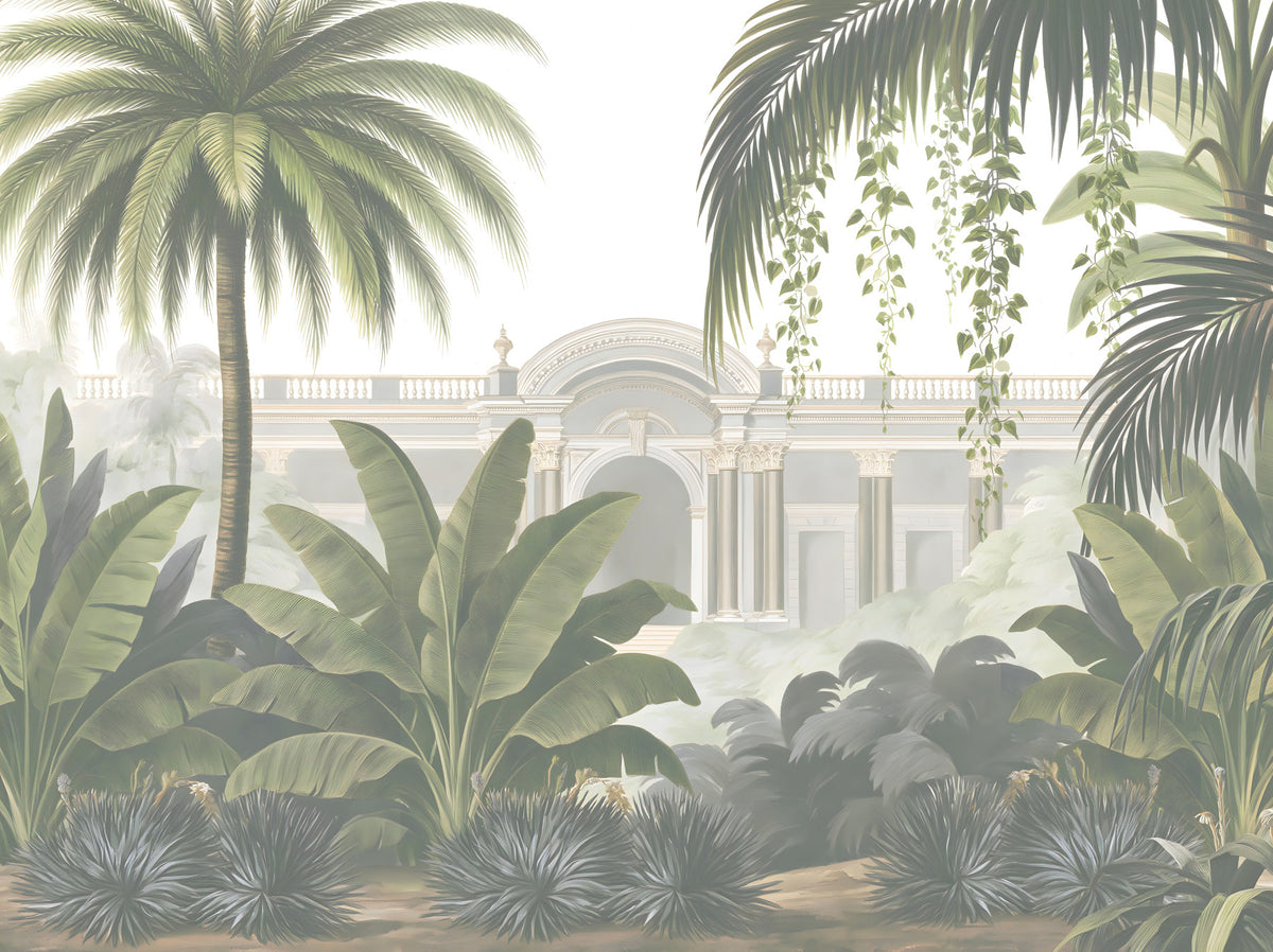 Neoclassical Tropical Garden Retreat Wall Mural in your room