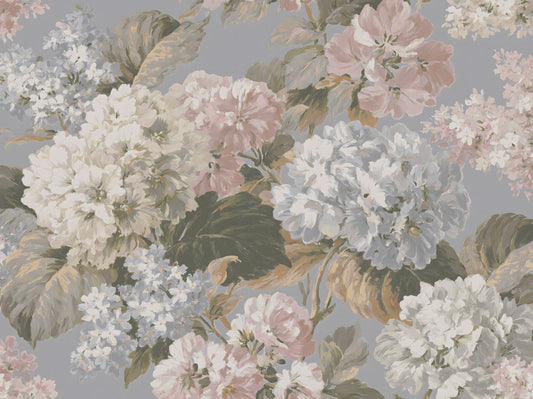 Vintage Hydrangea Botanical Garden Wall Mural