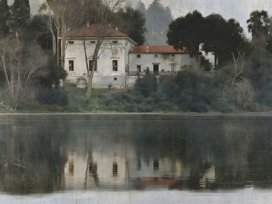 Aged European Estate Reflections Wall Mural