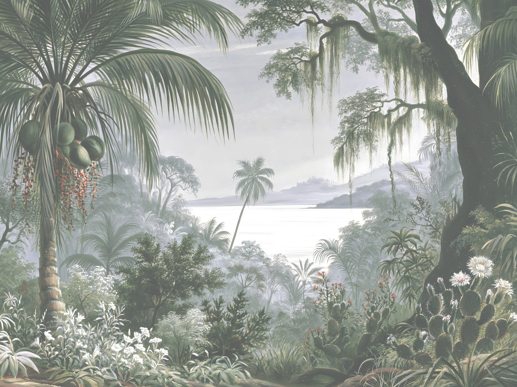 Enchanted Lush Jungle Horizon Wall Mural
