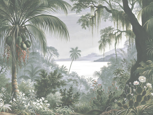 Enchanted Lush Jungle Horizon Wall Mural