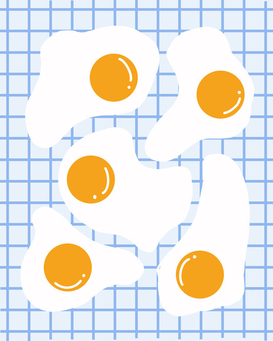 Fried Egg Breakfast Wall Mural