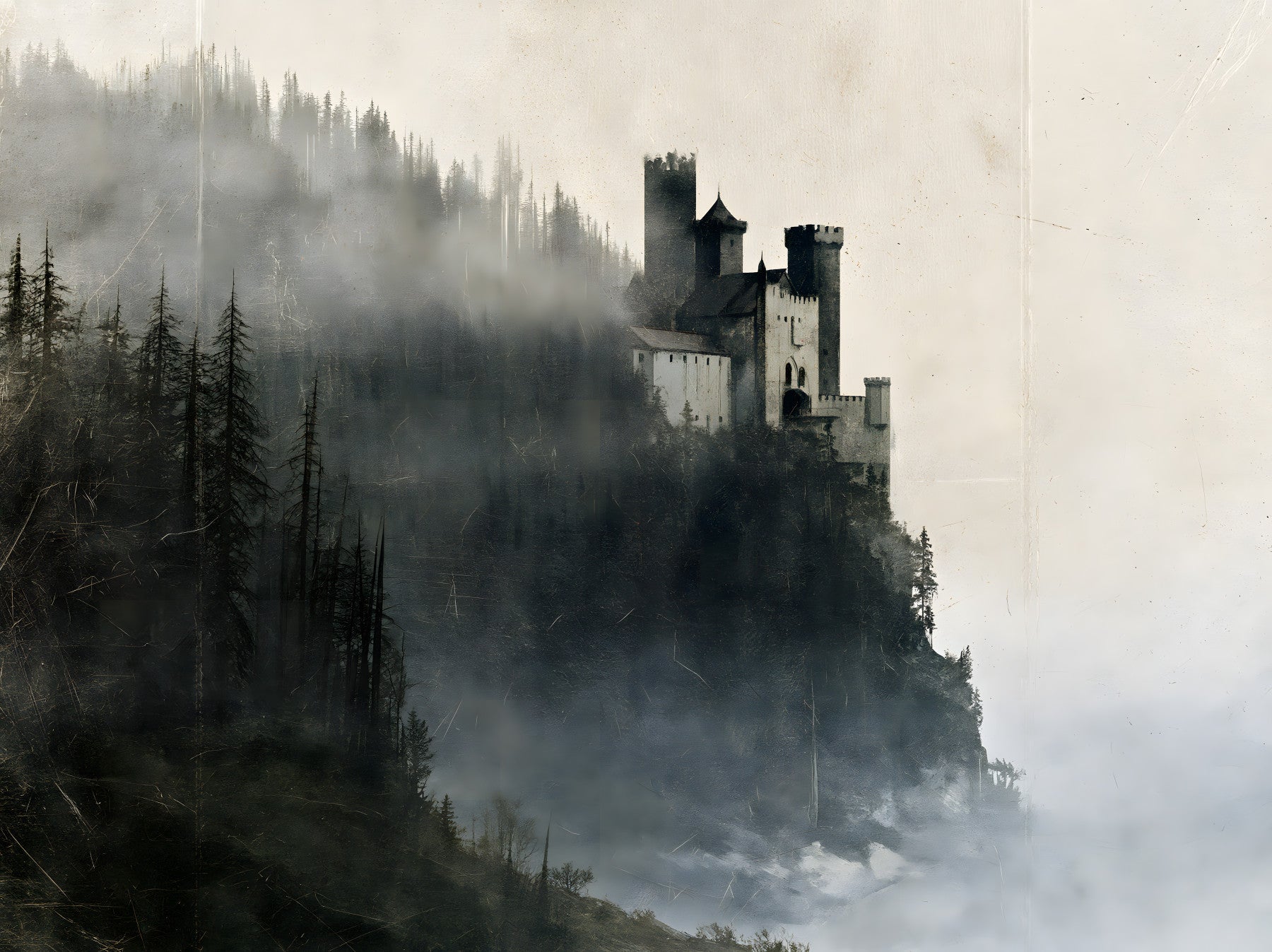 Enigmatic Stone Citadel Wall Mural