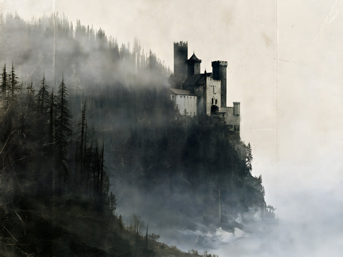 Enigmatic Stone Citadel Wall Mural