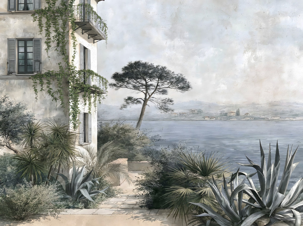Mediterranean Coastal Haven Wall Mural