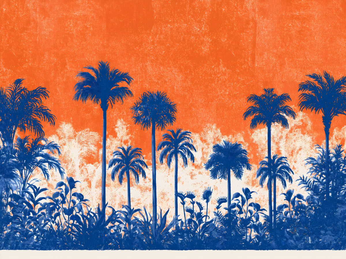 Abstract Tropical Sunset Canopy Wall Mural in your room