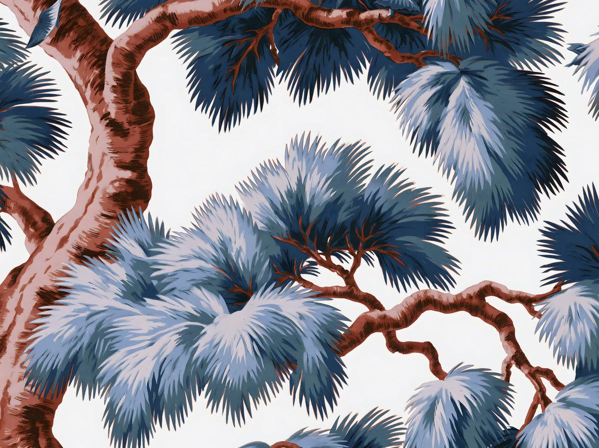 Azure Evergreen Canopy Wall Mural in your room