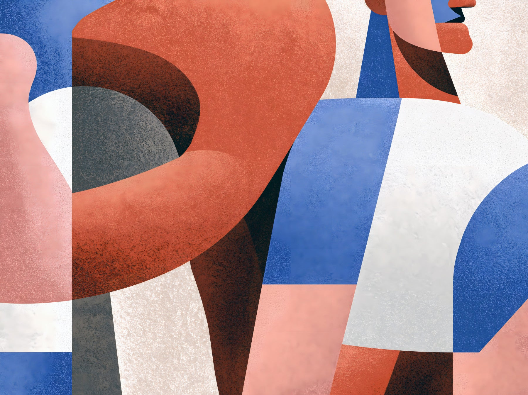 Modern Geometric Abstraction Wall Mural