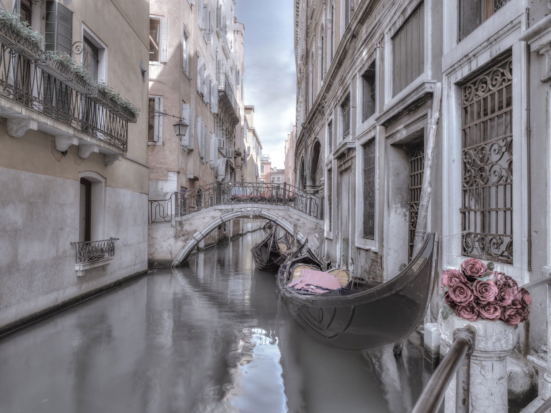 Italian Morning Reflections Wall Mural in your room — zoomed