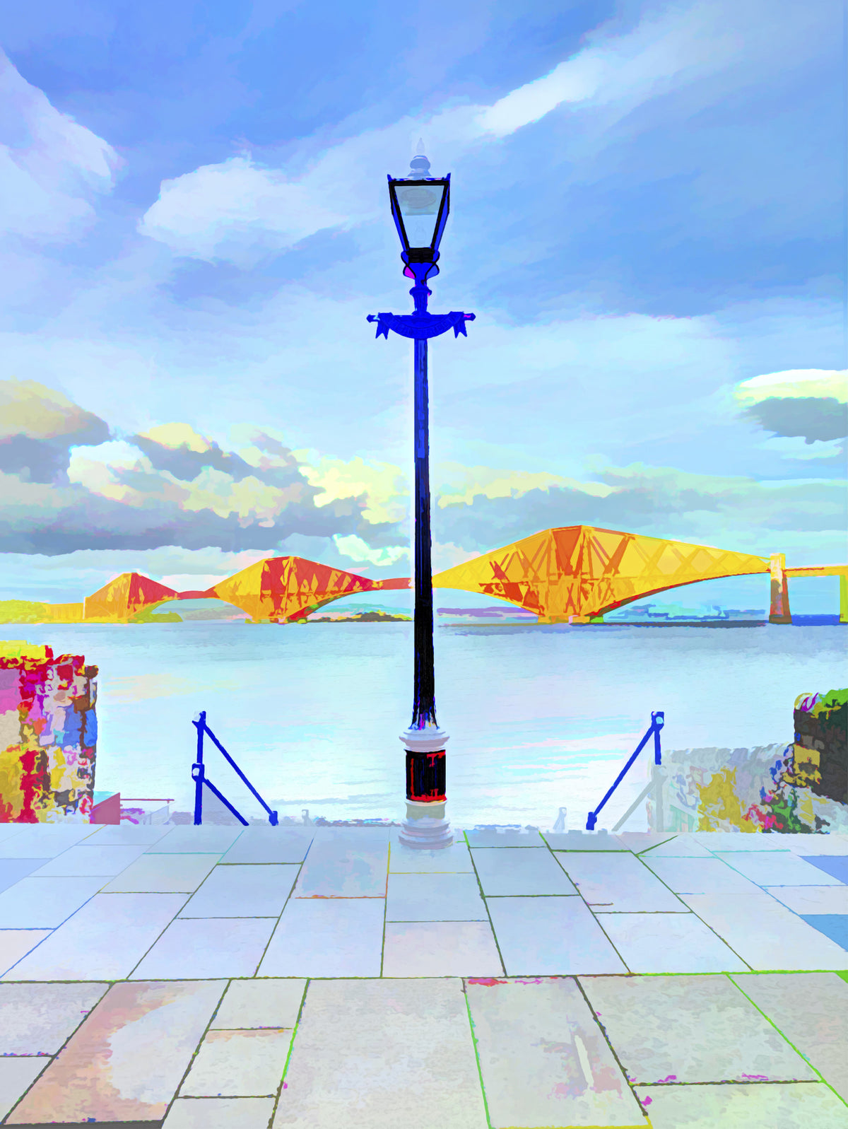 Riverside Bridge Architectural View Wall Mural in your room — zoomed