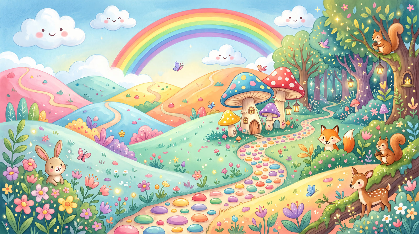 Enchanted Meadow Wildlife Wonderland Wall Mural in your room