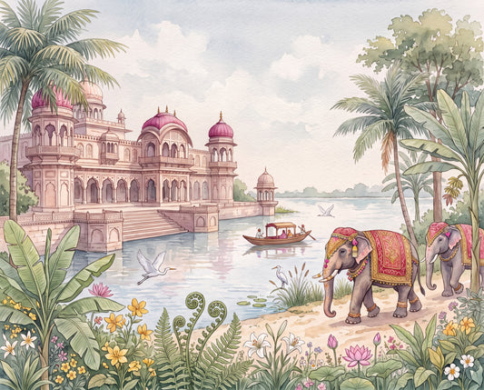 The Maharaja’s Elephant Garden  Wall Mural